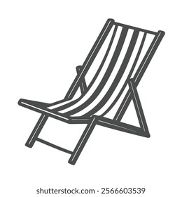 A beach chair icon icon Vector art