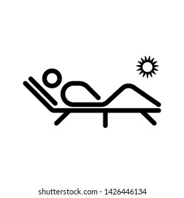 Beach Chair Icon Vector Eps Summer