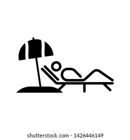 beach chair icon vector eps summer