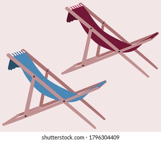Beach Chair Icon, Vector Illustration