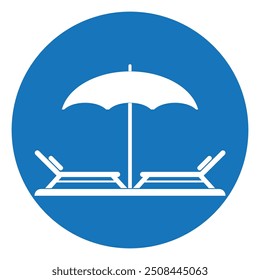 praia cadeira ícone vetor ilustração logotipo design
