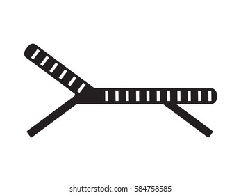 beach chair, icon, vector illustration eps10