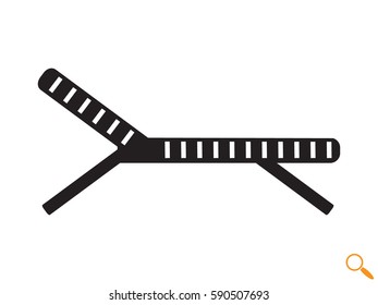 beach chair, icon, vector illustration eps10