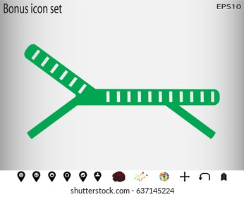 beach chair, icon, vector illustration eps10