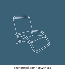Beach chair icon, vector illustration design. Summer objects collection.