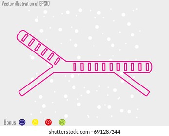 beach chair, icon, vector illustration eps10
