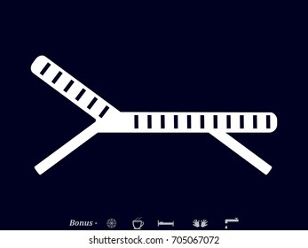 beach chair, icon, vector illustration eps10