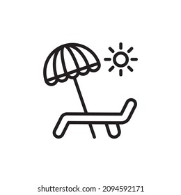 BEACH CHAIR icon in vector. Logotype