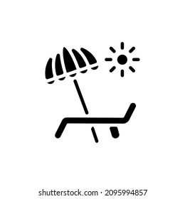 STRANDCHAIR Icon in Vektorgrafik. Logotyp