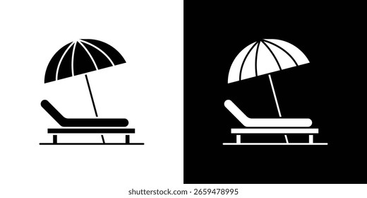 Vector de icono de silla de playa