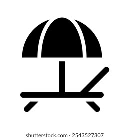 Beach Chair Icon Vector Symbol Design Illustration