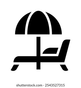 Beach Chair Icon Vector Symbol Design Illustration