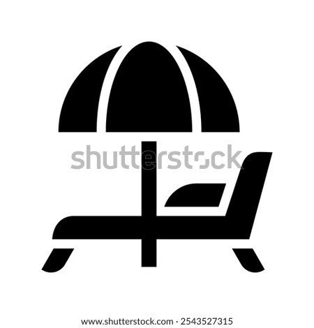 Beach Chair Icon Vector Symbol Design Illustration