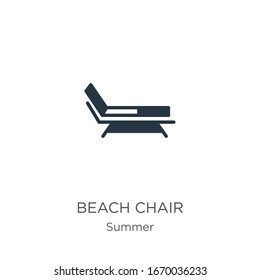 Beach chair icon vector. Trendy flat beach chair icon from summer collection isolated on white background. Vector illustration can be used for web and mobile graphic design, logo, eps10