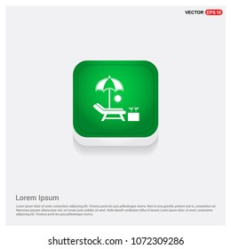 Beach Chair IconGreen Web Button