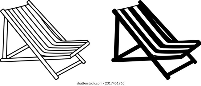 clipart chair black and white