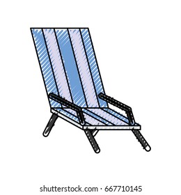 Beach chair isolated