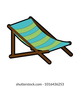 beach chair isolated icon
