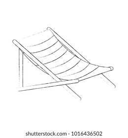 beach chair isolated icon
