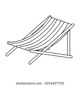 beach chair isolated icon