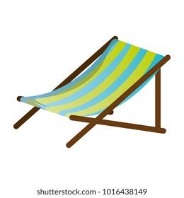 beach chair isolated icon
