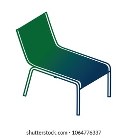 beach chair isolated icon