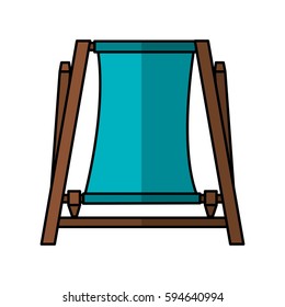 beach chair isolated icon