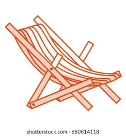 beach chair isolated icon