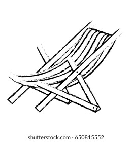 beach chair isolated icon