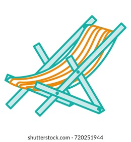 beach chair isolated icon