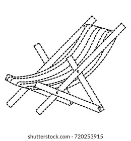 beach chair isolated icon