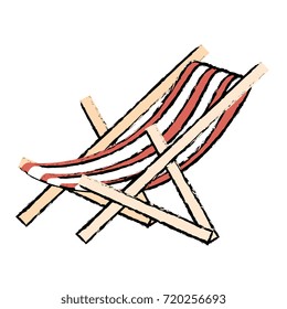 beach chair isolated icon