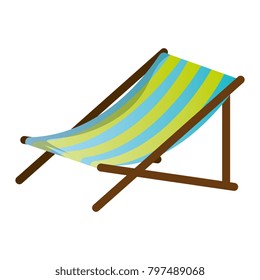 beach chair isolated icon