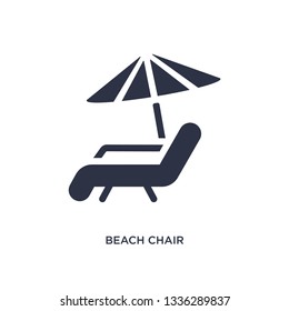 beach chair isolated icon. Simple element illustration from summer concept. beach chair editable logo symbol design on white background. Can be use for web and mobile.