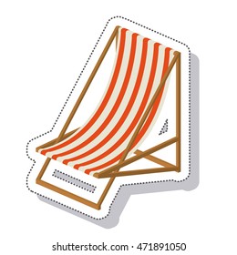 beach chair isolated icon vector illustration design