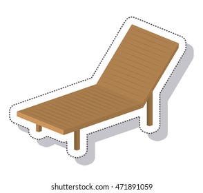 beach chair isolated icon vector illustration design