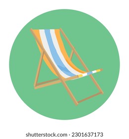 Beach chair on white background