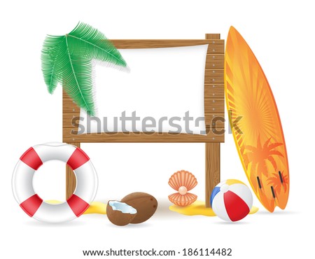 beach chair and parasol vector illustration isolated on white background