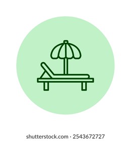 Beach Chair pentaglow , vector, pixel perfect, illustrator file