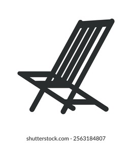 Beach Chair silhouette vector illustration