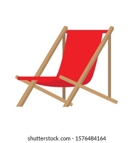 Beach chair simple illustration clip art vector