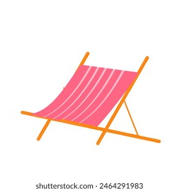 beach chair with stripe pattern. illustrative beach chair to complement your summer design