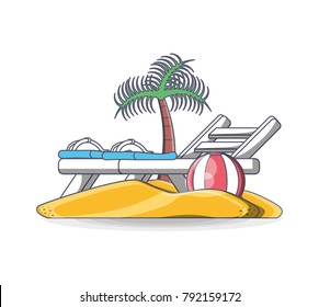beach chair summer holiday vacation