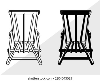 Beach Chair SVG Printable Vector Illustration