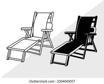 SVG-Printable Vektorgrafik des Strandvorsitzenden