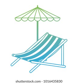 beach chair with umbrella