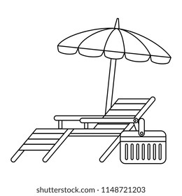 beach chair with umbrella