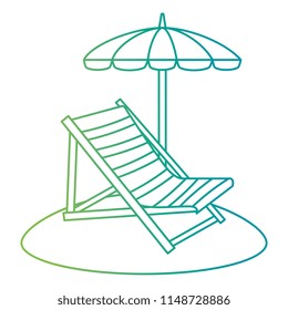 beach chair with umbrella