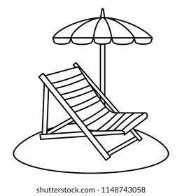 beach chair with umbrella