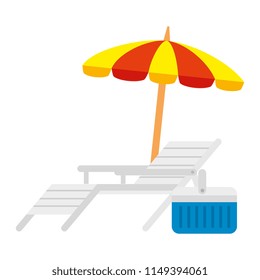 beach chair with umbrella